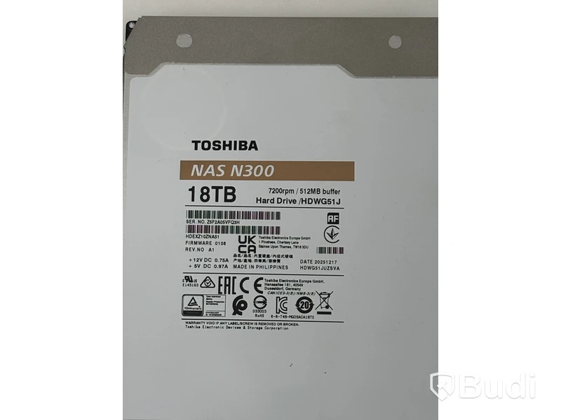 Hårddisk Toshiba, NAS N300 18TB