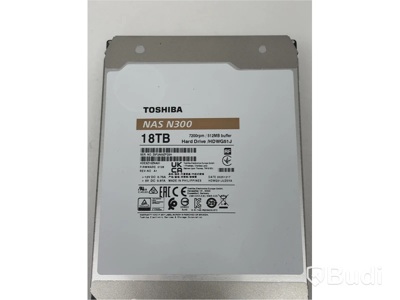 Hårddisk Toshiba, NAS N300 18TB