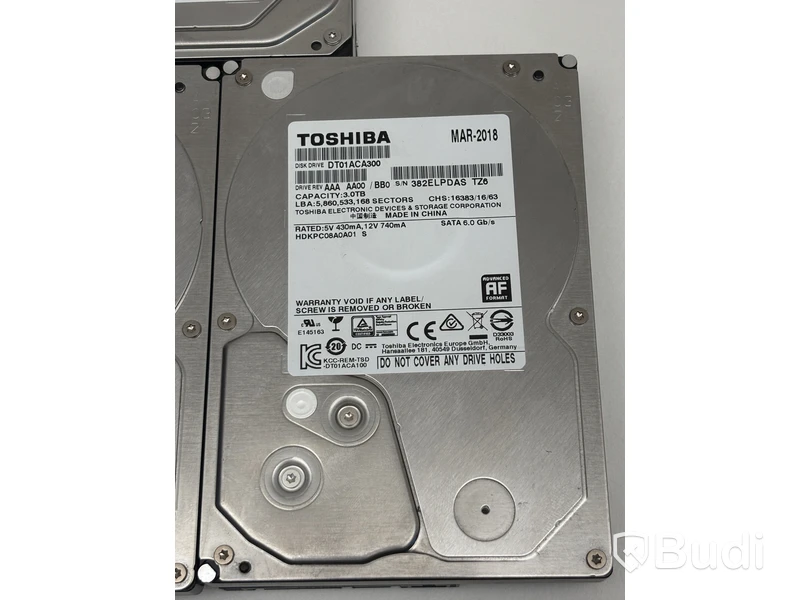 Parti med hårddiskar Toshiba