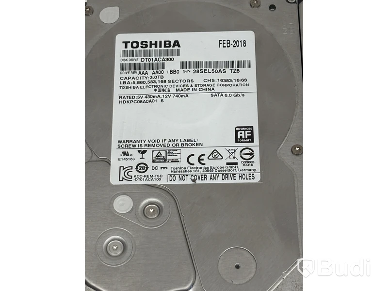 Parti med hårddiskar Toshiba