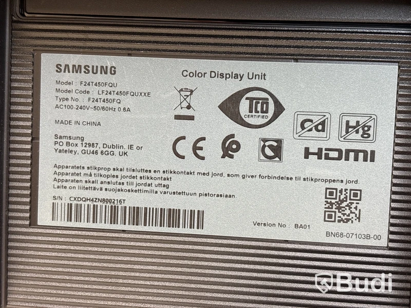 2 st. Datorskärmar Samsung F24T450FQU 24 tum.