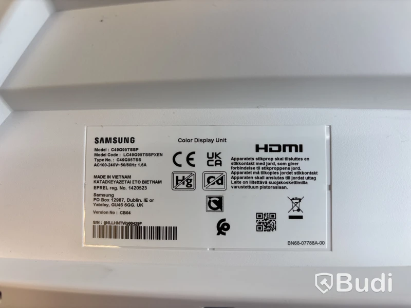 Datorskärm Samsung C49G95T88P välvd