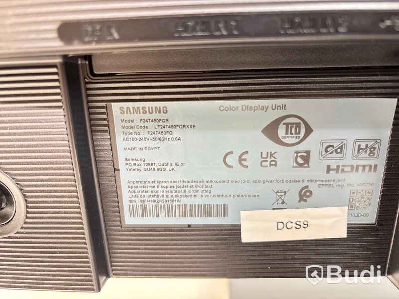 2 st. Datorskärmar Samsung F24T450FQ inkl. stativ, 24 tum