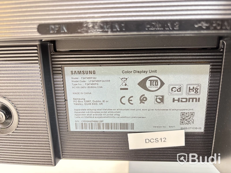 2 st. Datorskärmar Samsung F24T450FQ inkl. stativ, 24 tum