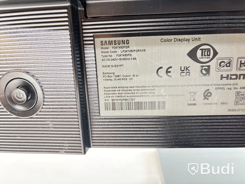 2 st. Datorskärmar Samsung F24T450FQR inkl. stativ, 24 tum