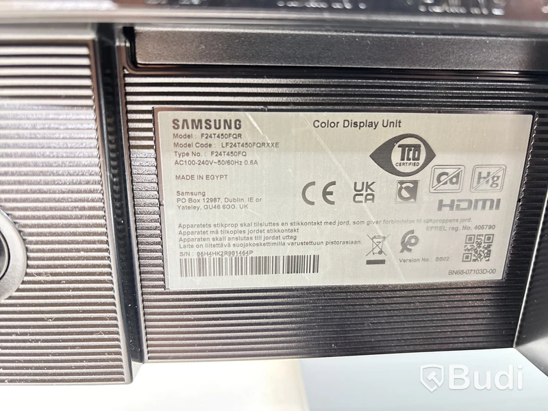 2 st. Datorskärmar Samsung F24T450FQR inkl. stativ, 24 tum