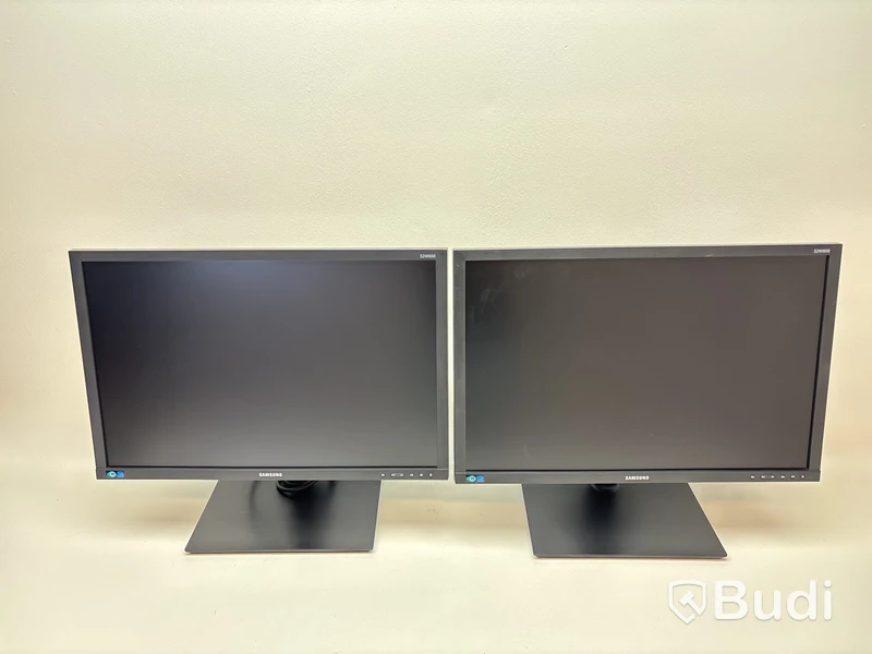 2 st. Datorskärmar Samsung S24H650GDU inkl. stativ