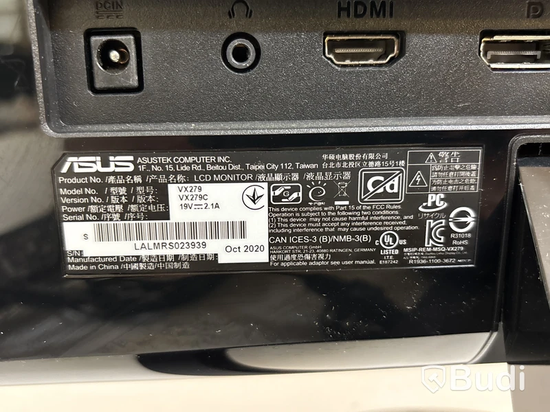 Datorskärm Asus VX279 27 tum