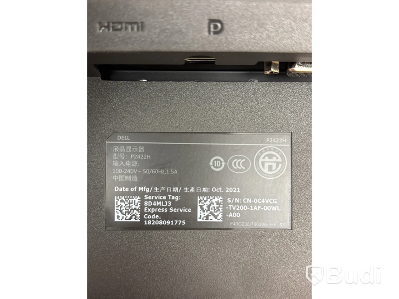 Datorskärm Dell P2422H. 23,8 tum.