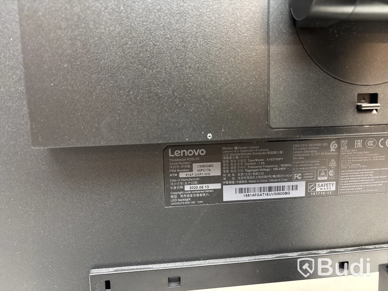 Datorskärm Lenovo ThinkVision P27h-10 27 tum QHD