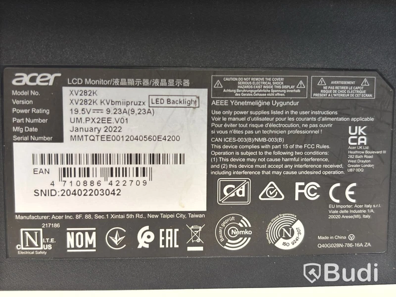 Acer XV282K 28-inch Monitor