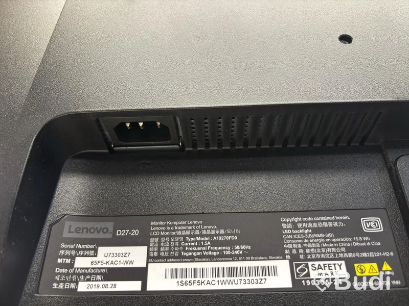 Datorskärm Lenovo D27-20 27-tum