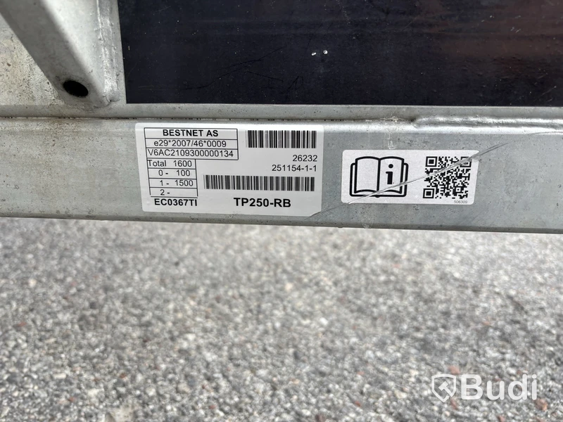 Machine trailer Tiki TP250-RB -2023