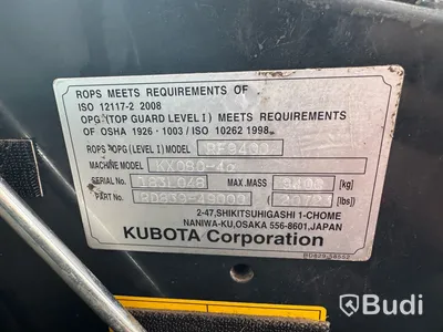 Bandgrävare Kubota KX080-4a -2018