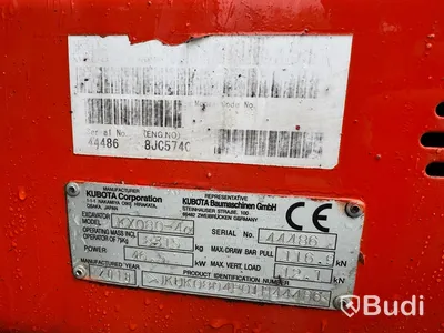Bandgrävare Kubota KX080-4a -2018
