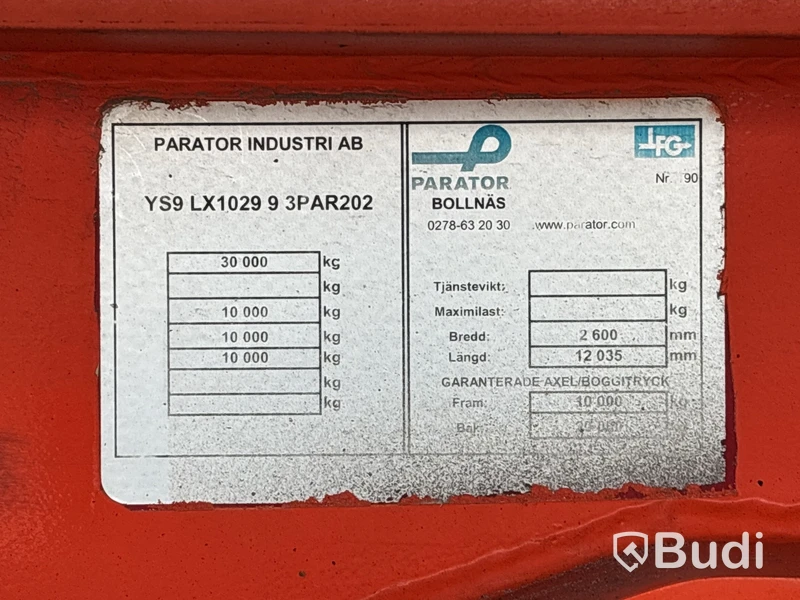 TMA-släp Parator LX 10-20 -2018