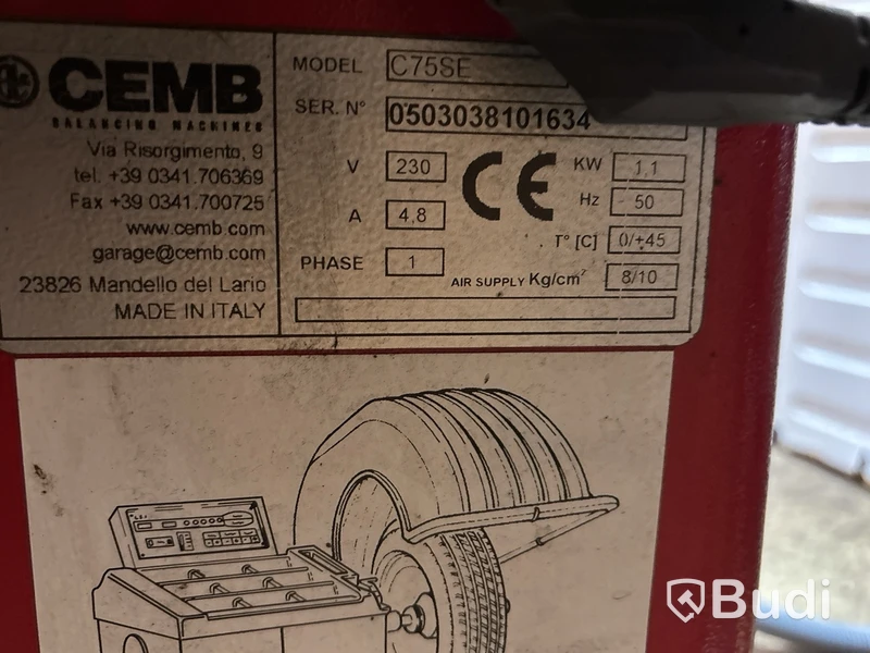 Hjulbalanseringsmaskin CEMB C75