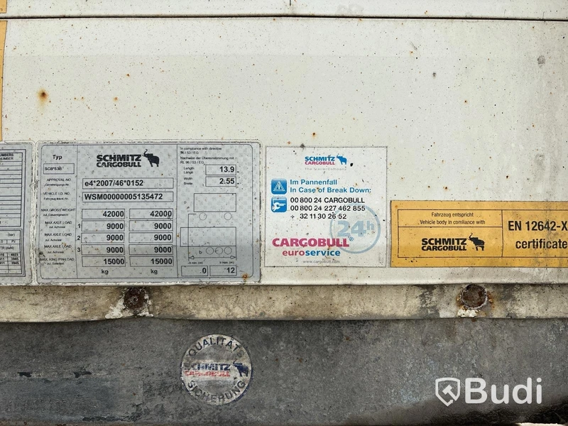 Trailer S5 Schmitz Cargobull Scbs3b -2014 | Reparationsobjekt