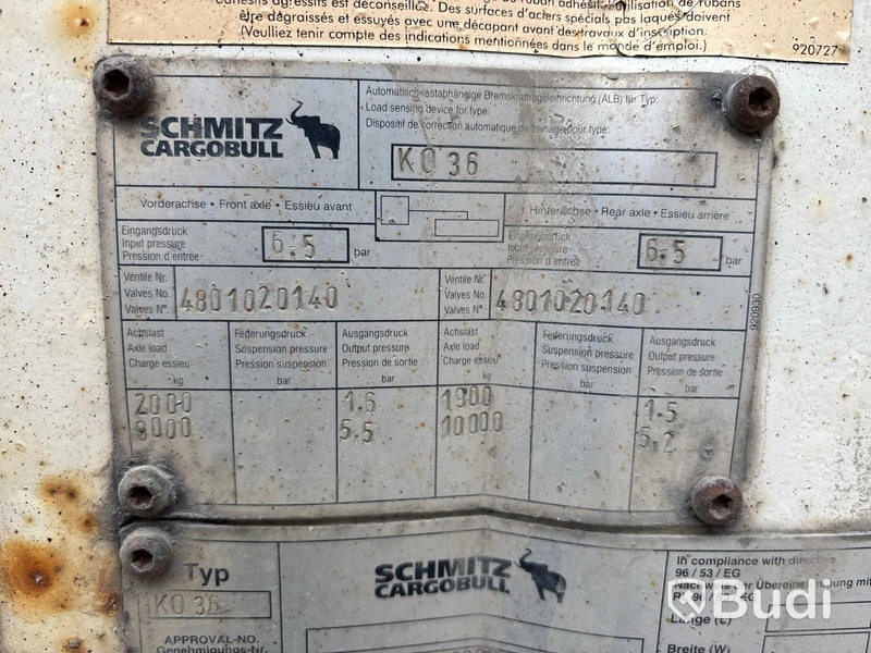 Lastbilssläp Schmitz K0 36 -2010 | Reparationsobjekt