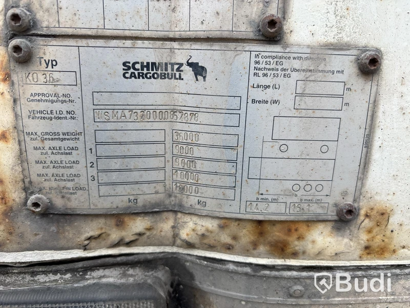 Lastbilssläp Schmitz K0 36 -2010 | Reparationsobjekt
