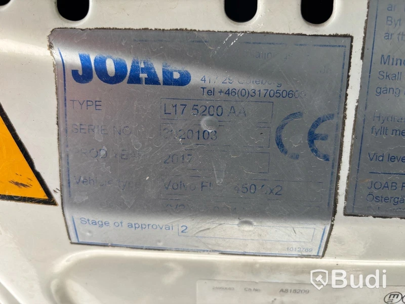 Kranväxlare Volvo FMX 12.8 450 6x2 I-Shift -2017 | HMF | JOAB