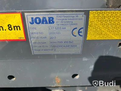 Kranväxlare Volvo FMX 12.8 450 6x2 I-Shift -2017 | HMF | JOAB