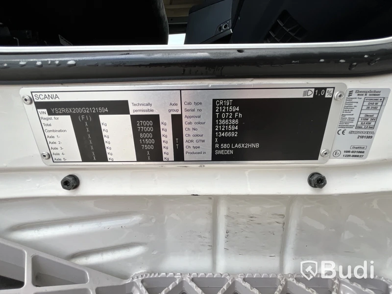 Scania R 580 -2016