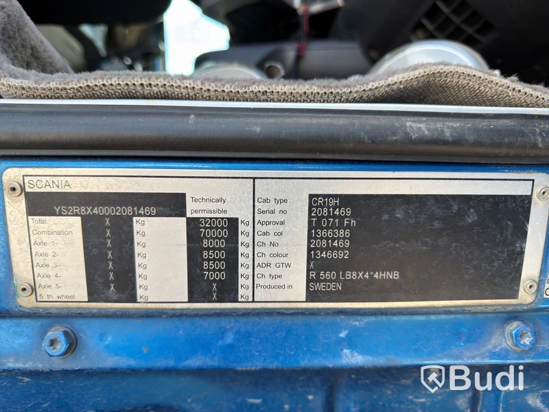 Lastväxlare Scania R560LB8X4*4HNB -2013 | JOAB