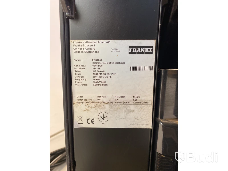 Kaffemaskin Franke, A800 FCS4050, reservdelsobjekt