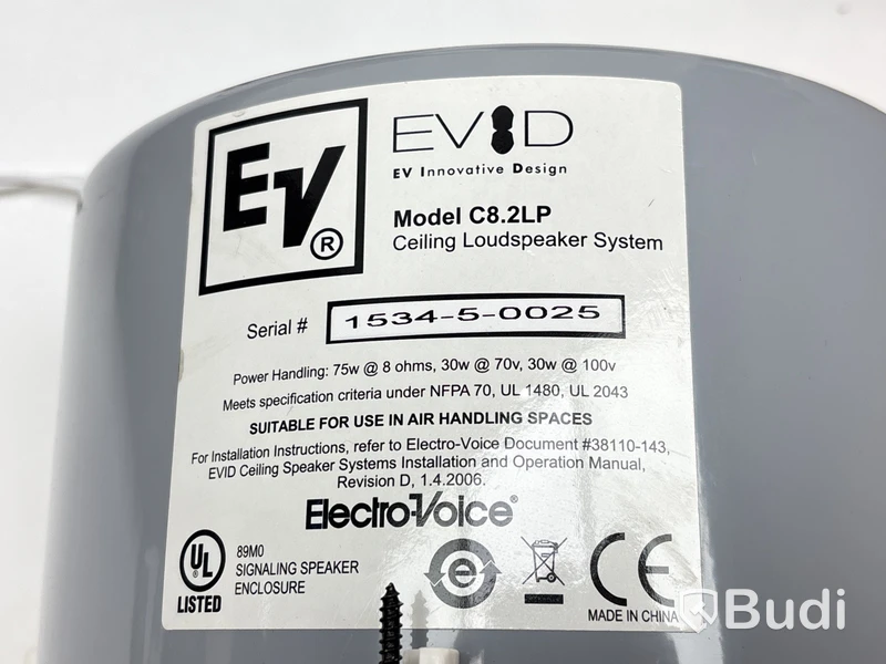 4 st. Högtalare Electro-Voice, EVID C8.2LP inkl. förstärkare Pioneer A-10K