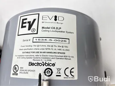 4 st. Högtalare Electro-Voice, EVID C8.2LP inkl. förstärkare Pioneer A-10K