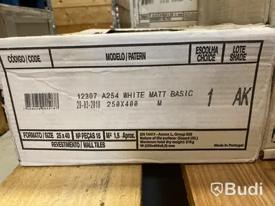 ca 16,5 kvm Kakel Bricmate 12307 White Matt Basic A254, 25x40 cm