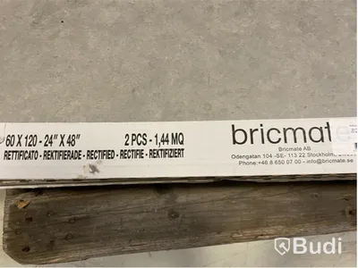 10,08 kvm Kakel Bricmate J612 RUNÖ LIGHT GREY 60x120 cm, shade AA7