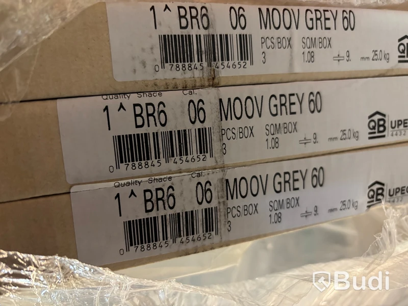 ca 3,24 kvm Klinker Keope Moov Grey 60x60, shade BR6