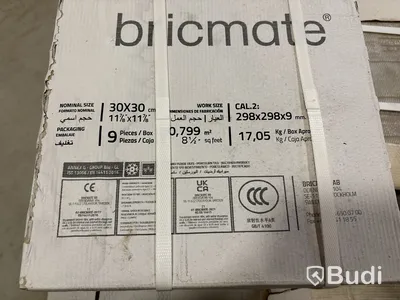 ca 41,5 kvm Kakel Bricmate J33 NORRVANGE LIGHT GREY 30x30 cm, shade J35