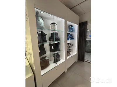 4 st. Vitrinskåp högblank vit/glas