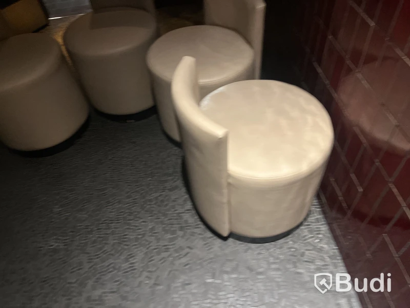 4 st. Sittpuff, fåtölj