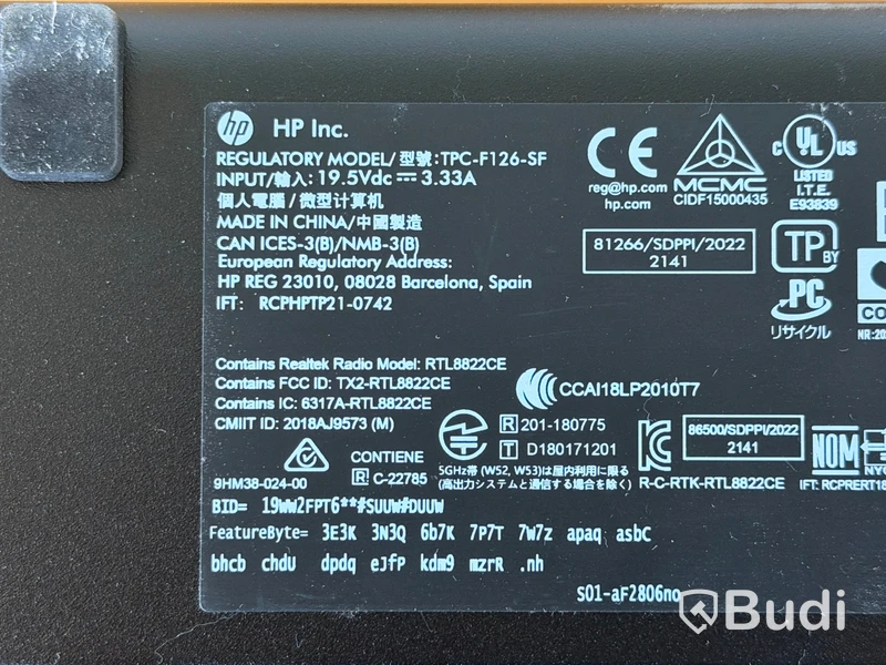 Desktop computer, HP Slim Desktop S01-af2xxx, Celeron, 8 GB RAM