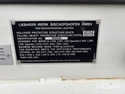 Hjullastare Liebherr L509 Speeder -2007 | Redskap