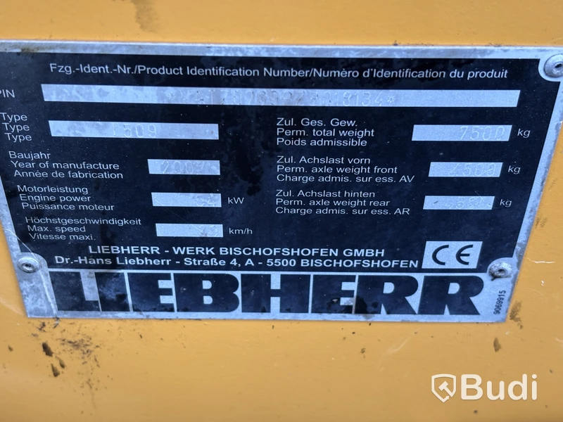 Hjullastare Liebherr L509 Speeder -2007 | Redskap