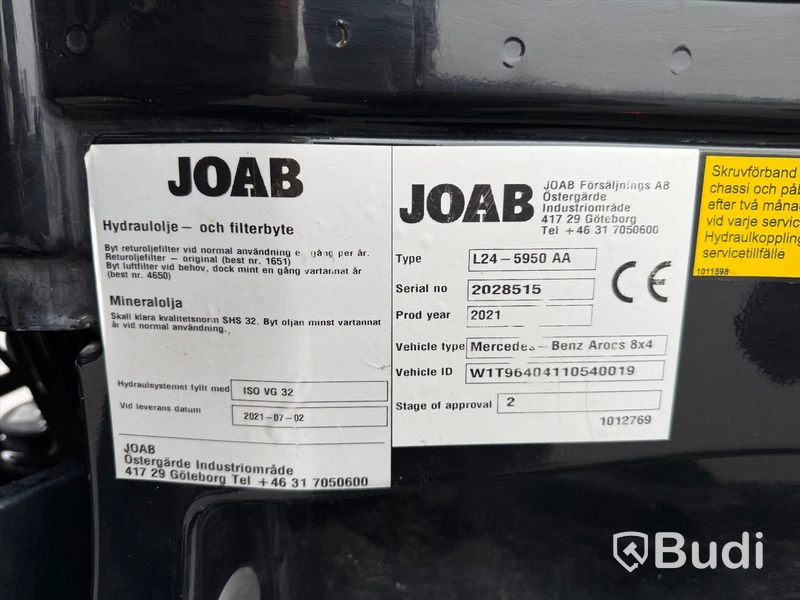 Tridemväxlare Mercedes-Benz Arocs 3251 12.8 Powershift 3 -2021 | JOAB 24 ton
