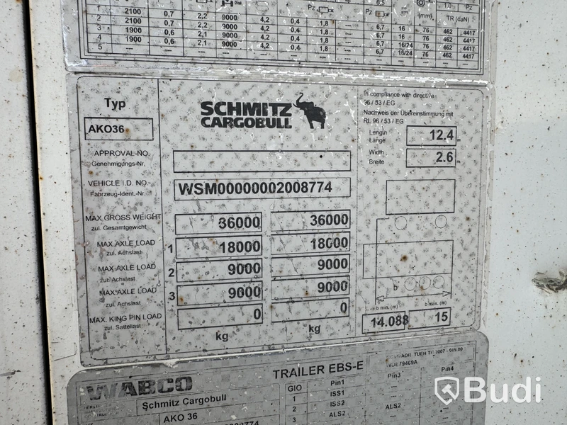 Kyltrailer Schmitz KO 36 -2013 | Reparationsobjekt