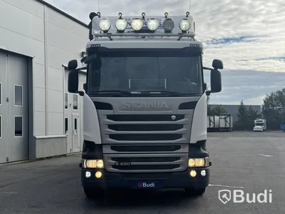 Flisbilsekipage Scania R490 LB 6X2 MNB -2015 | Reparationsobjekt med tillhörande flissläp DGG094