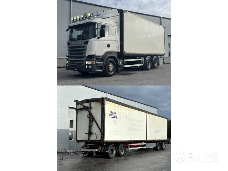 Flisbilsekipage Scania R490 LB 6X2 MNB -2015 | Reparationsobjekt med tillhörande flissläp DGG094