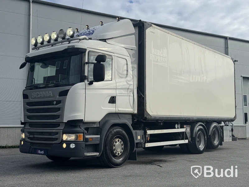 Flisbilsekipage Scania R490 LB 6X2 MNB -2015 | Reparationsobjekt med tillhörande flissläp DGG094