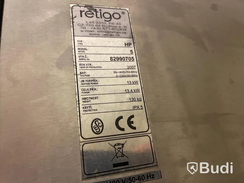 Retigo HP 5 bakugn med stativ, inkl. tillbehör