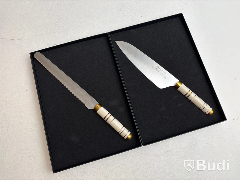 Kockkniv och brödkniv Bon Centuri, Oyster white