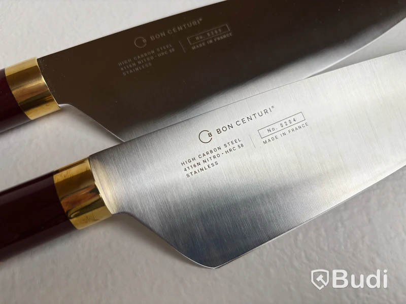 2 st. Kockkniv Bon Centuri Chefs Knife, 20 cm, Bordeaux red.