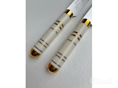 Kockkniv och brödkniv Bon Centuri, Oyster white.