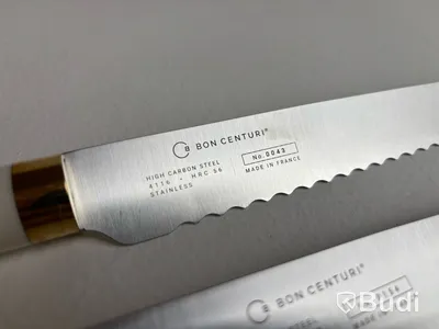 Kockkniv och brödkniv Bon Centuri, Oyster white.